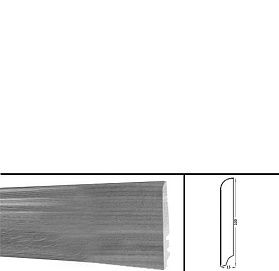 Плинтус шпонированный Tecnorivest Белый гладкий 100х15 прямой, 1 м.п.